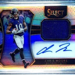 2016 Select Chris Moore AUTO /99 JSY #RM-CM Ravens Rookie Autographed
