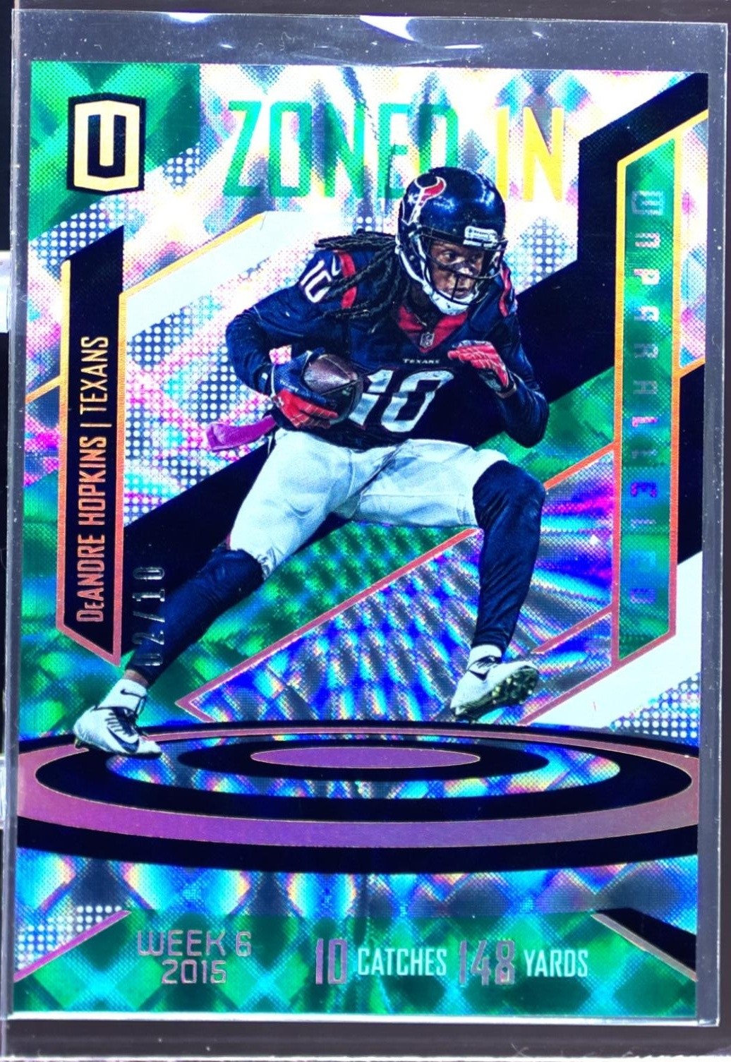 2016 Unparalleled DeAndre Hopkins /10 #ZI-11 Texans Zoned In Green