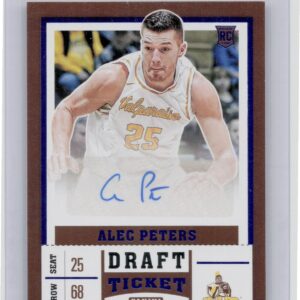 2017-18 Panini Contenders Draft Picks Alec Peters AU #73 Crusaders Season Draft