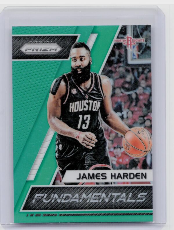 2017-18 Prizm James Harden #38 Rockets Fundamentals Green