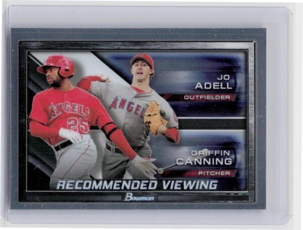 2017 Bowman Draft Jo Adell / Griffin Canning #RV-LAA Angels Recommended Viewing