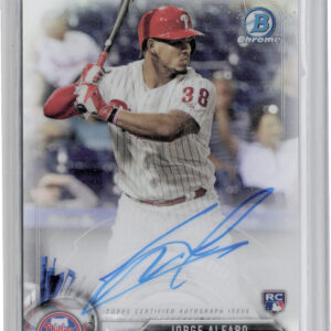 2017 Bowman Jorge Alfaro AU SN499 #CRA-JA Phillies Chrome Rookie Autographs Refr