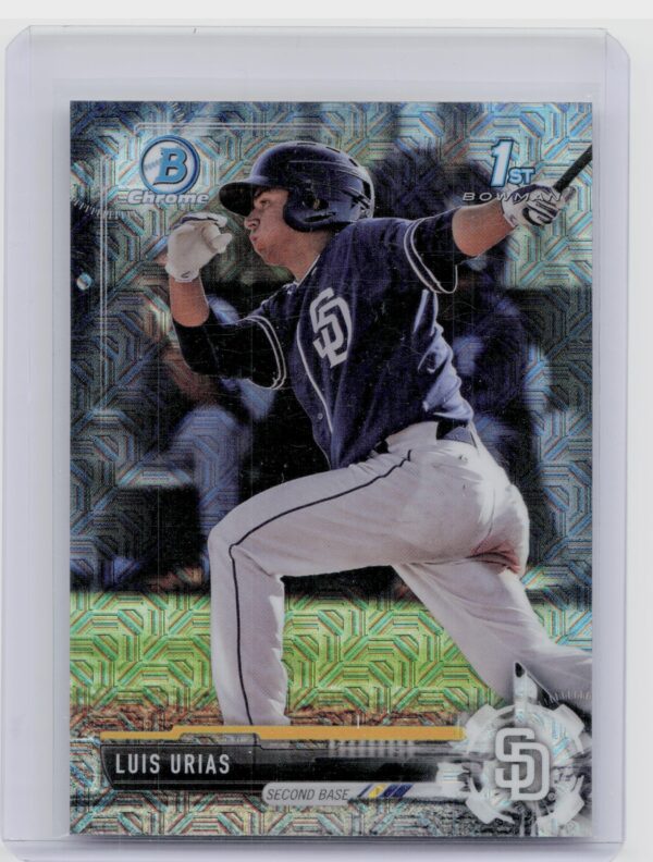 2017 Bowman Luis Urias #BCP107 Padres Chrome Prospects Mojo
