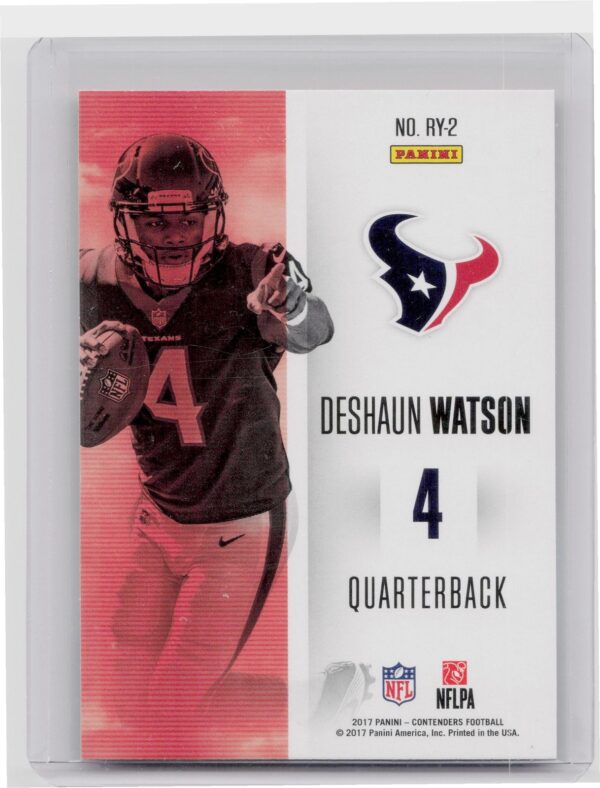 2017 Contenders Deshaun Watson #RY-2 Texans Rookie of the Year Contenders - Image 3