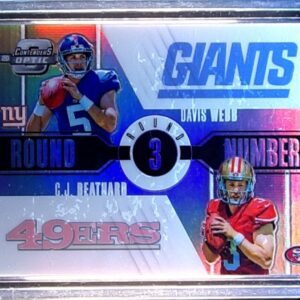 2017 Contenders Optic C.J. Beathard / Davis Webb /75 #RN-11 Giants Round Numbers