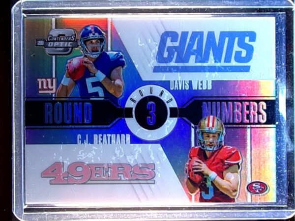 2017 Contenders Optic C.J. Beathard / Davis Webb /75 #RN-11 Giants Round Numbers