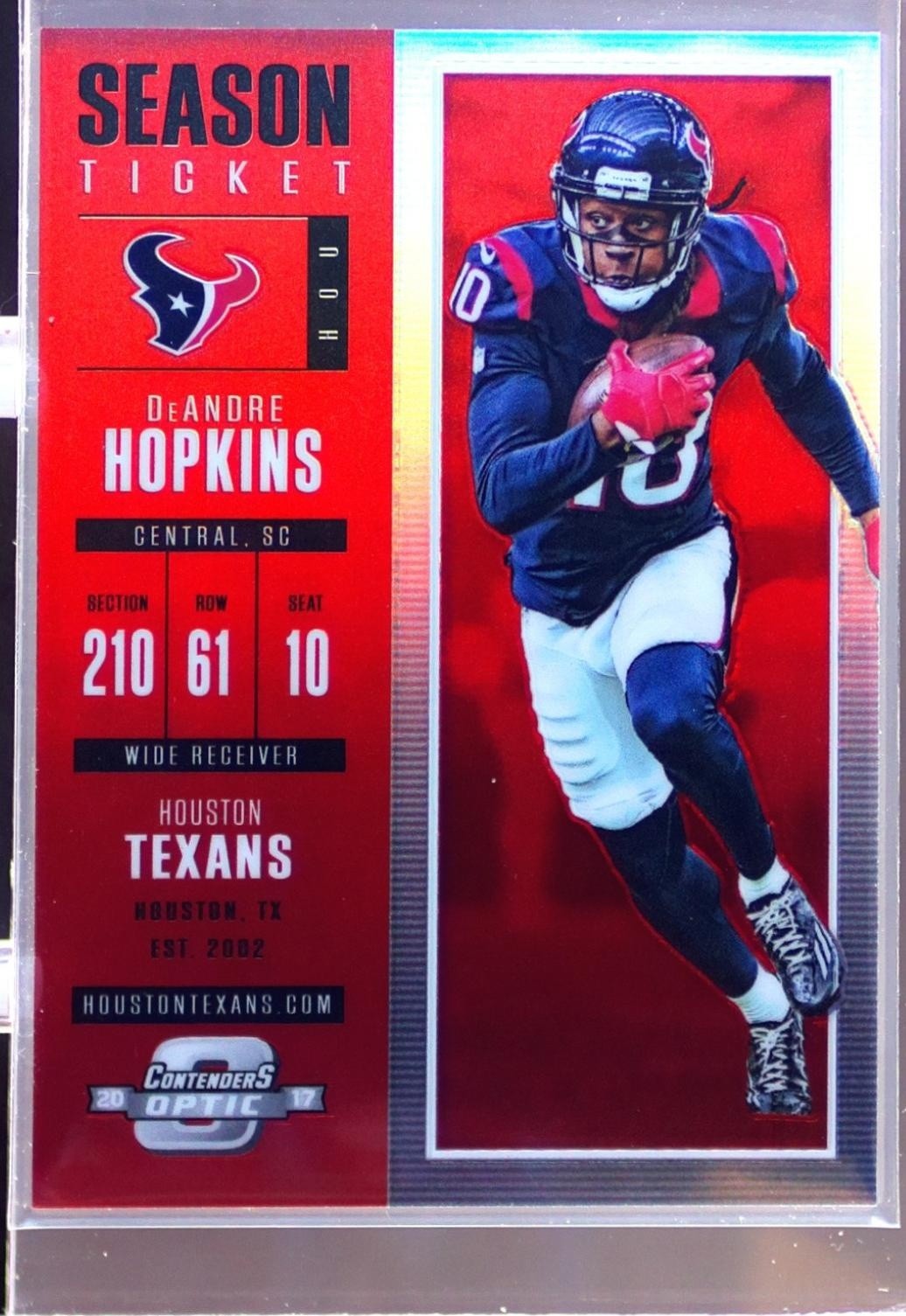 2017 Contenders Optic DeAndre Hopkins Red /199 #15 Texans