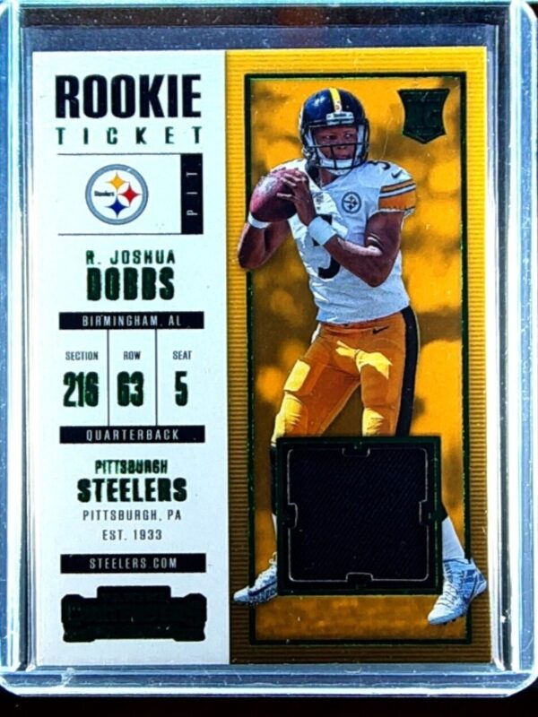 2017 Contenders R. Joshua Dobbs JSY #SW-6 Steelers Rookie Ticket Swatches