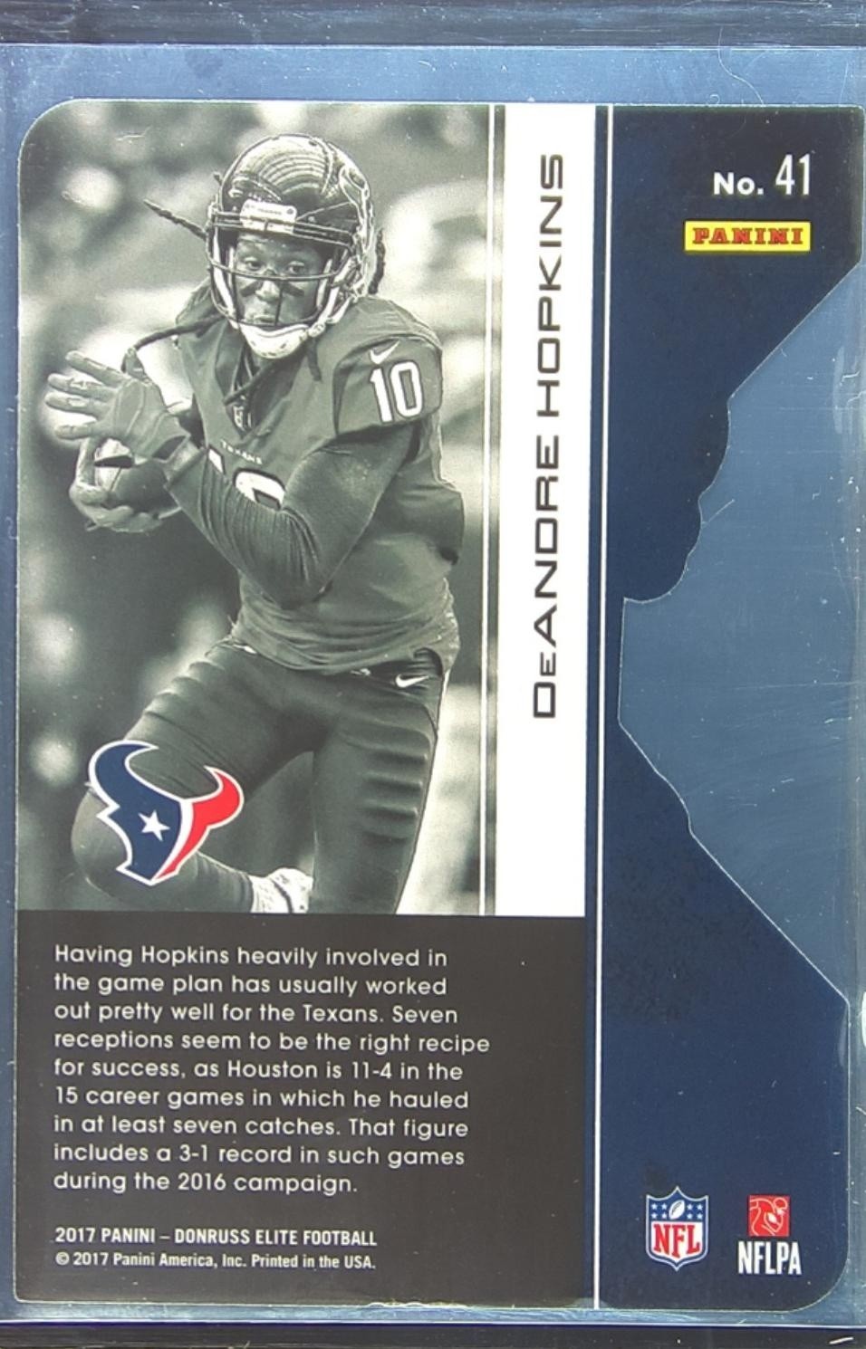 2017 Donruss Elite DeAndre Hopkins Aspirations Die Cut /24 #41 Texans - Image 3
