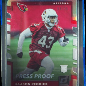 2017 Donruss Haason Reddick Press Proof Silver Die Cut SN75 #396 Cardinals