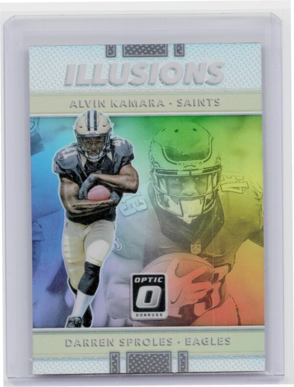 2017 Donruss Optic Alvin Kamara / Darren Sproles #9 Eagles Illusions