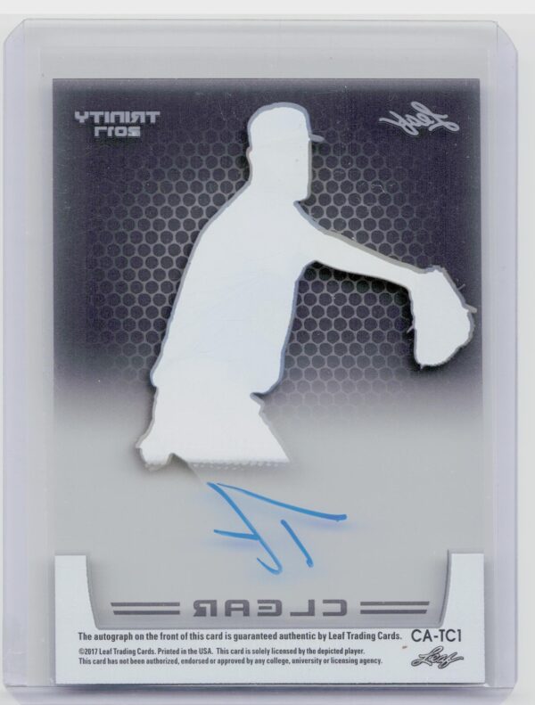 2017 Leaf Trinity Trevor Clifton Auto #CA-TC1 Cubs Clear Autographs Gray - Image 3