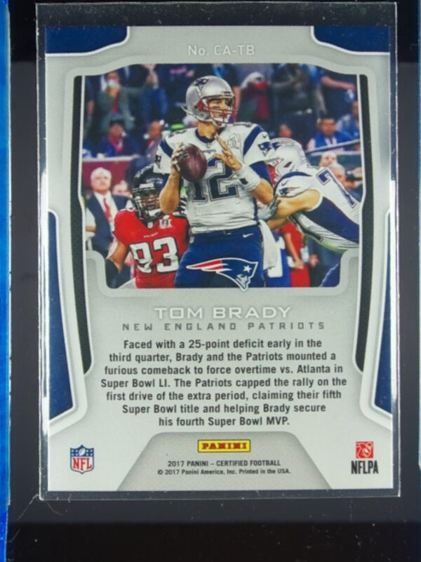 2017 Panini Certified Tom Brady #CA-TB Patriots Certified Accomplishments - Image 3