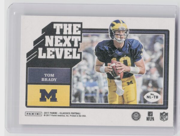 2017 Panini Classics Tom Brady #NL-TB Wolverines The Next Level - Image 3