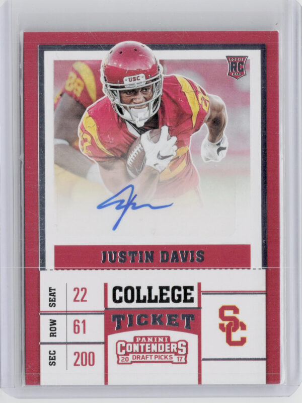 2017 Panini Contenders Draft Picks Justin Davis #161 Trojans
