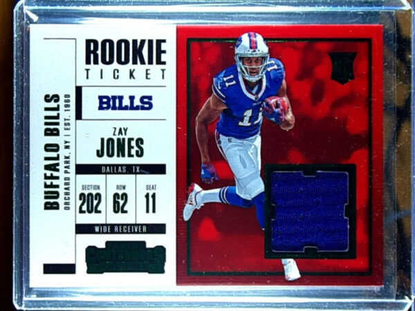 2017 Panini Contenders Zay Jones MEM VAR #SW-33 Bills Rookie Ticket Swatches