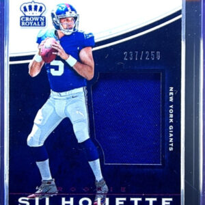 2017 Panini Crown Royale Davis Webb SN250 MEM #24 Giants Jumbo Rookie Silhouette
