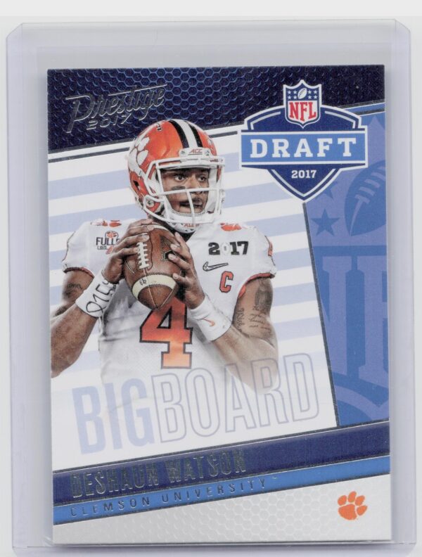 2017 Panini Prestige Deshaun Watson #12 Tigers Draft Big Board
