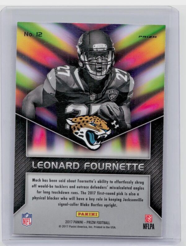 2017 Panini Prizm Leonard Fournette #12 Jaguars Instant Impact Prizm - Image 3