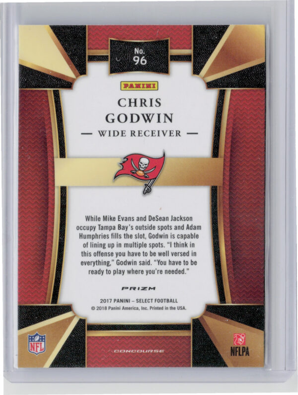 2017 Panini Select Chris Godwin #96 Buccaneers - Image 3