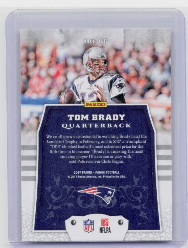 2017 Panini Tom Brady #66 Patriots - Image 3