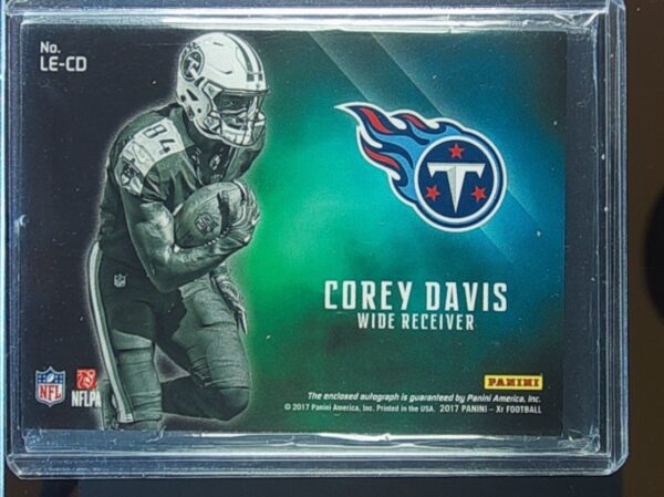 2017 Panini XR Corey Davis AUTO /49 #LE-CD Titans Luminous Endorsements Blue - Image 3