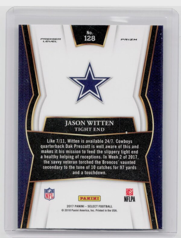 2017 Select Jason Witten Silver #128 Cowboys - Image 3