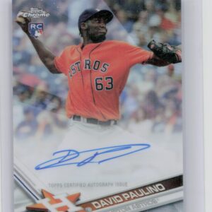 2017 Topps Chrome David Paulino AU SN499 #RA-DP Astros Rookie Autographs Refract