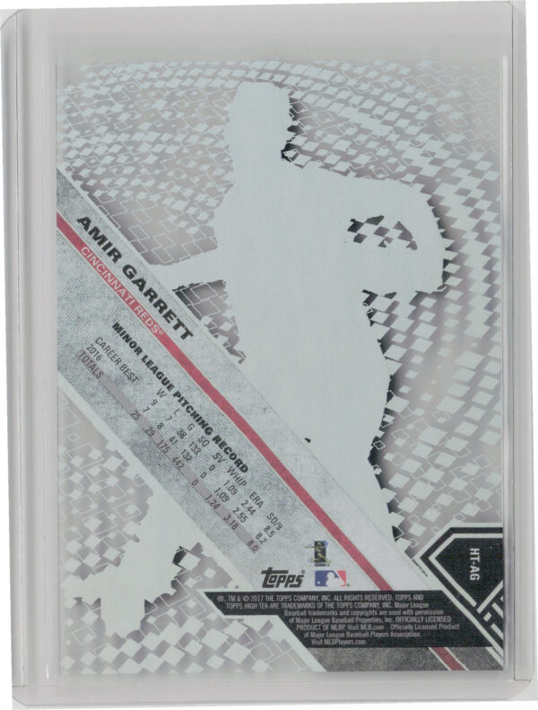 2017 Topps High Tek Amir Garrett #HT-AG Reds - Image 3