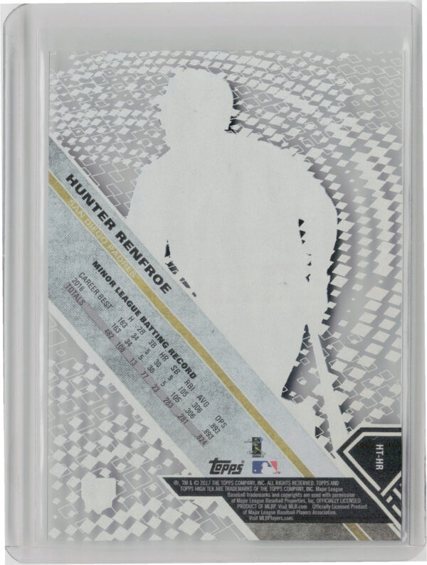 2017 Topps High Tek Hunter Renfroe #HT-HR Padres - Image 3