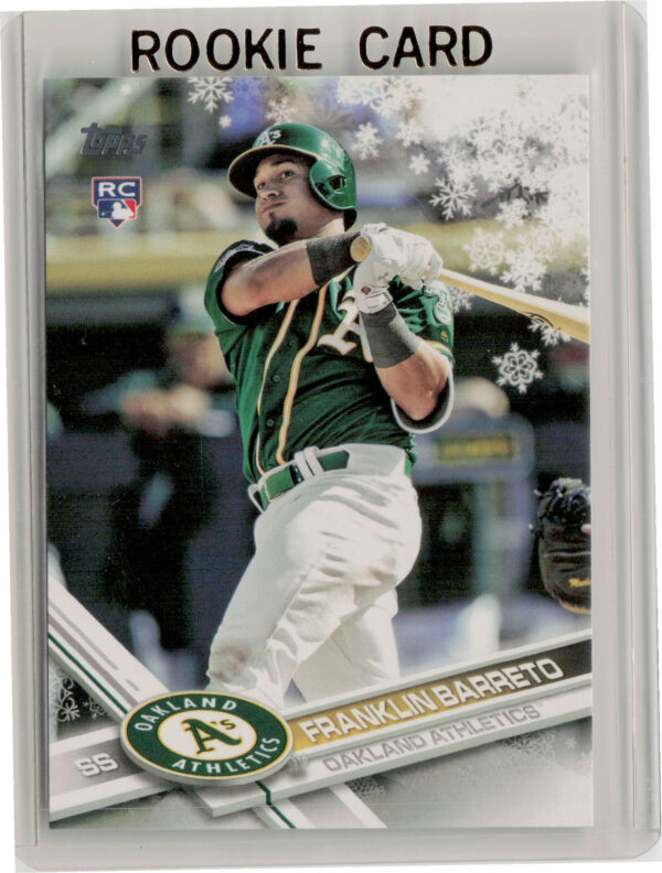 2017 Topps Holiday Franklin Barreto RC #HMW167 Athletics