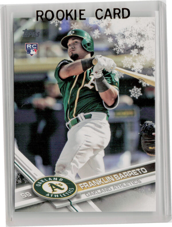 2017 Topps Holiday Franklin Barreto RC #HMW167 Athletics