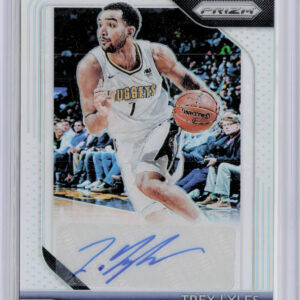 2018-19 Panini Prizm Trey Lyles AU #S-TLY Nuggets Signatures Prizms Silver