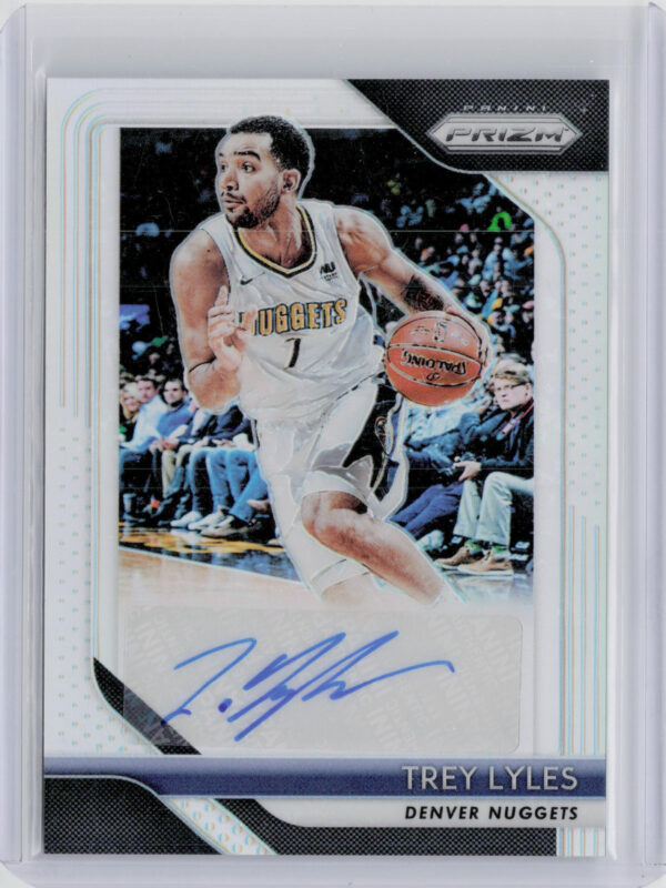 2018-19 Panini Prizm Trey Lyles AU #S-TLY Nuggets Signatures Prizms Silver