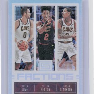 2018-19 Panini Status Jordan Clarkson / Collin Sexton / Kevin Love #4 Cavaliers