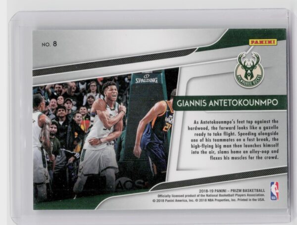 2018-19 Prizm Giannis Antetokounmpo #8 Bucks Get Hyped! - Image 3