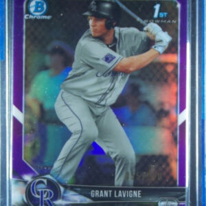 2018 Bowman Draft Grant Lavigne Chrome Purple Refractor SN250 #BDC-186 Rockies