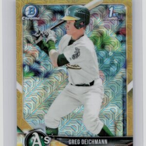 2018 Bowman Greg Deichmann SN50 #BCP45 Athletics Chrome Prospects Mojo Refractor