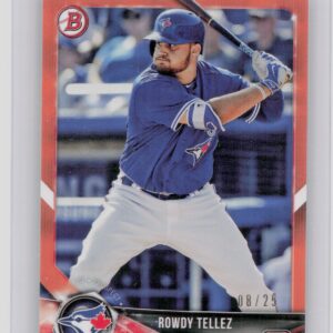 2018 Bowman Rowdy Tellez /25 #BP11 Jays Prospects Orange