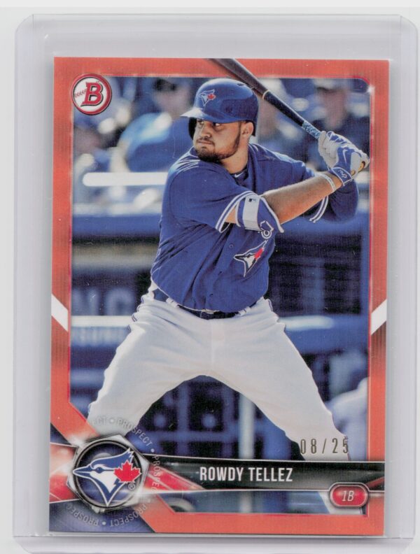 2018 Bowman Rowdy Tellez /25 #BP11 Jays Prospects Orange