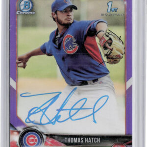 2018 Bowman Thomas Hatch AU SN250 #CPA-TH Cubs Chrome Prospect Autographs Purple