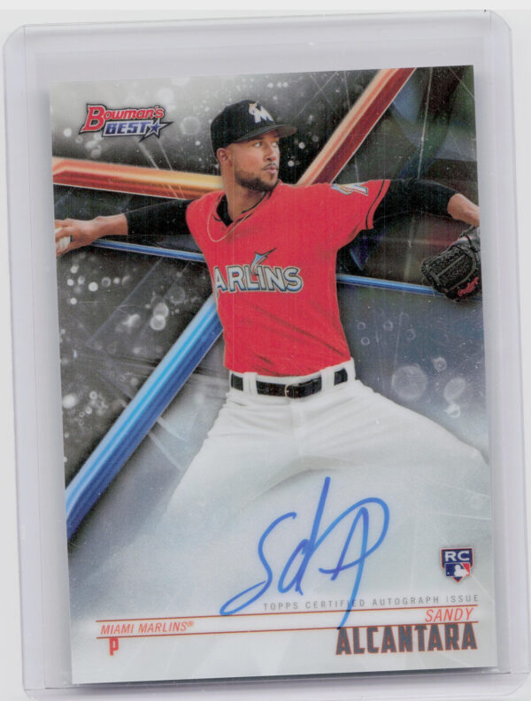 2018 Bowman's Best Sandy Alcantara AU #B18-SA Marlins Best of 2018 Autographs