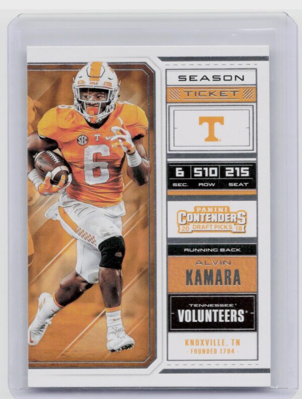 2018 Contenders Draft Picks Alvin Kamara #51 Volunteers
