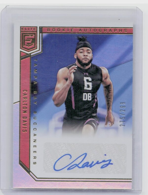 2018 Donruss Elite Carlton Davis AU SN299 #RA-CD Buccaneers Elite Rookie Autogra