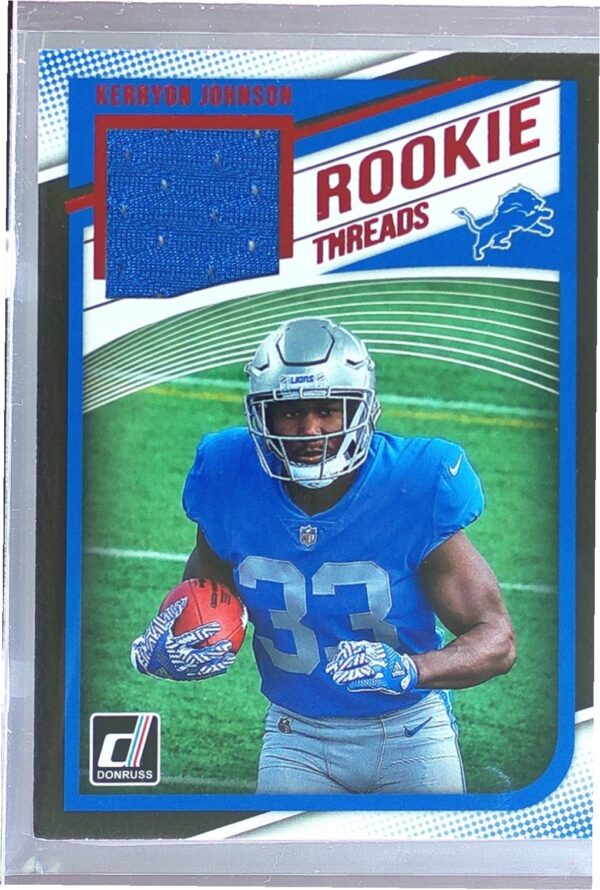 2018 Donruss Kerryon Johnson JSY RC #20 Lions Rookie Threads Red