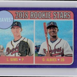 2018 Heritage Ozzie Albies / Lucas Sims Chrome Purple Refractor #THC-331 Braves