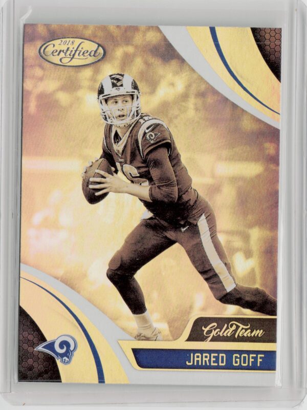2018 Panini Certified Jared Goff #GT-JAG Rams Gold Team