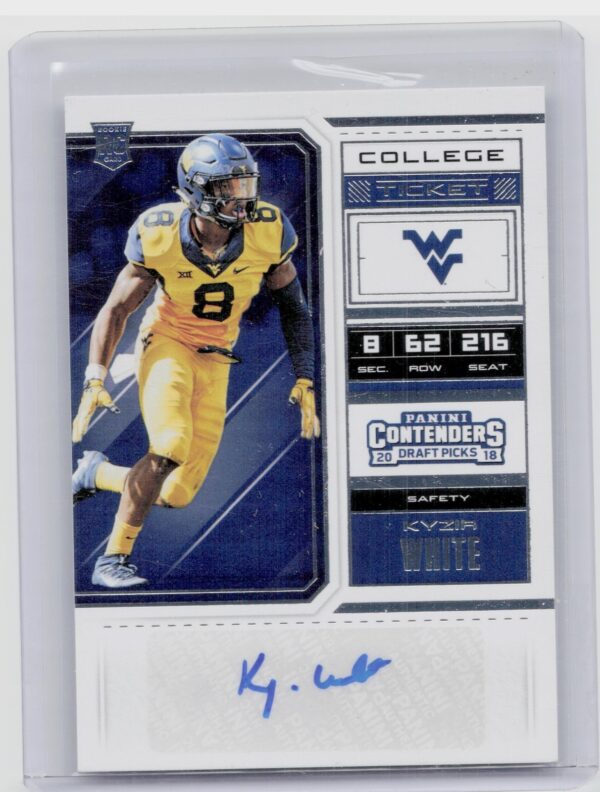 2018 Panini Contenders Draft Picks Kyzir White AU #244 Mountaineers