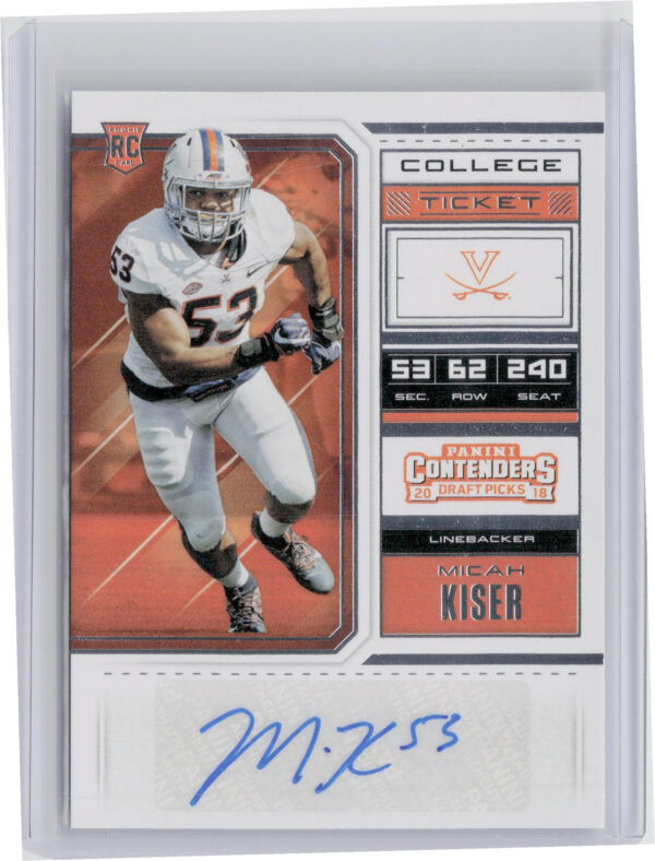 2018 Panini Contenders Draft Picks Micah Kiser AU #263 Cavaliers