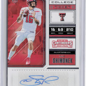 2018 Panini Contenders Draft Picks Nic Shimonek AU #296 Raiders
